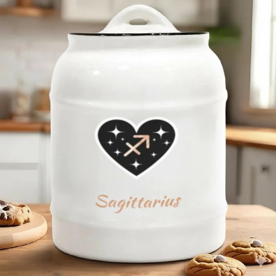 Sagittarius zodiac sign, astrology, sun, birthday Ceramic Cookie Jars