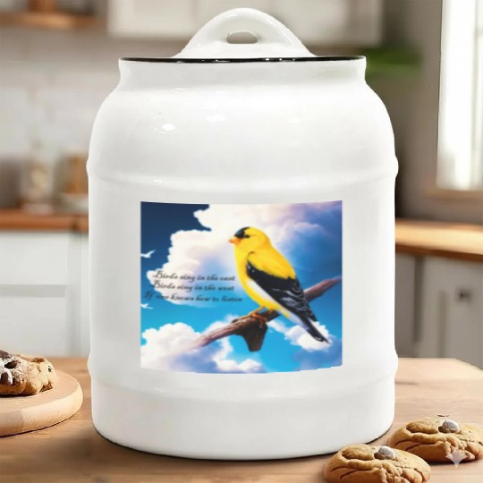 Birds sing Ceramic Cookie Jars