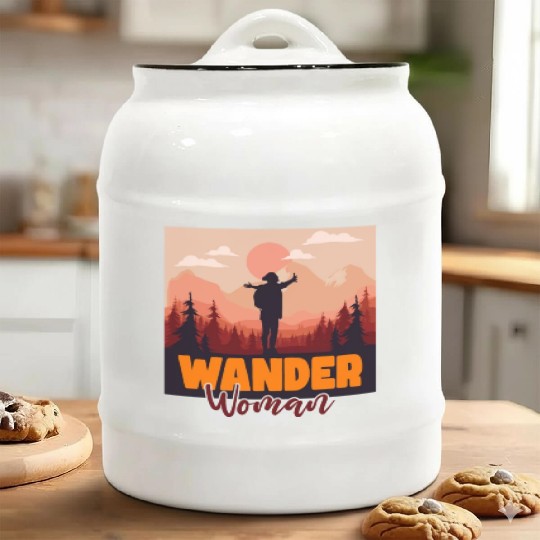 Wander Women in the nature Ceramic Cookie Jars