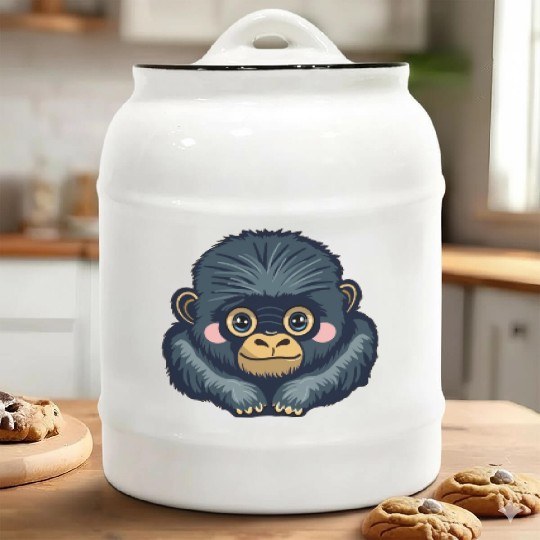 Stylish Gorilla Ceramic Cookie Jars
