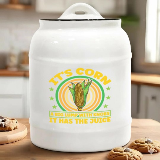 its corn It It Has The Juice farmer maize Ceramic Cookie Jars