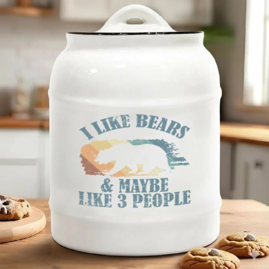 I Like Bears and Maybe 3 People Forest Animal Ceramic Cookie Jars
