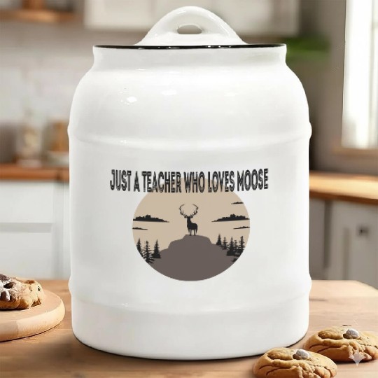 just a teacher who loves moose Ceramic Cookie Jars