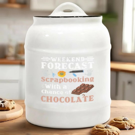 Scrapbooker Gift Weekend Forecast Scrapbooking Ceramic Cookie Jars