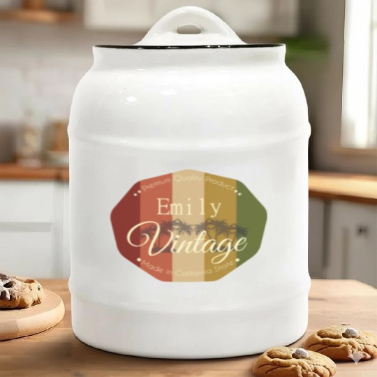 Emily Vintage Design Ceramic Cookie Jars