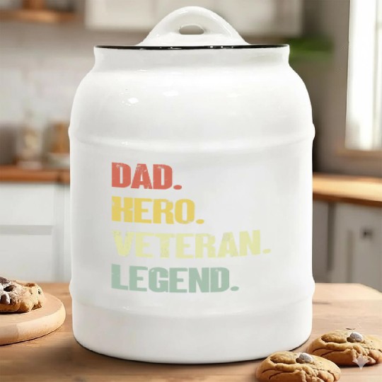 Dad hero veteran legend Ceramic Cookie Jars
