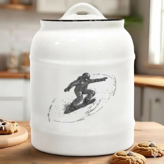 Direction Tal Snowboarding Crass Snowboard Style Ceramic Cookie Jars