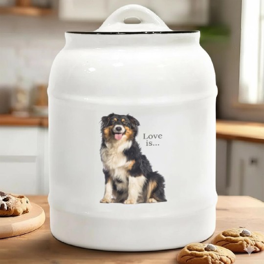 Australian Shepherd Ceramic Cookie Jars Aussie Mom Dad Love Dog