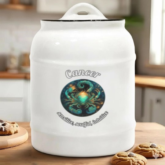 Cancer Zodiac Sign Cancer Astronomy Ceramic Cookie Jars