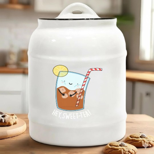 Hey Sweet Tea Cute Iced Tea Ceramic Cookie Jars