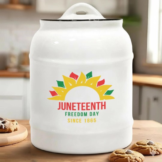 Juneteenth Sunflower Freedom Day Free-ish Since 18 Ceramic Cookie Jars