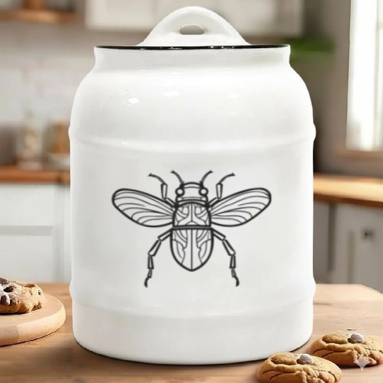 Bug Beetle Insect Ceramic Cookie Jars