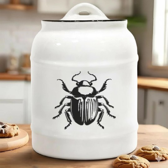 Bug Beetle Insect Ceramic Cookie Jars