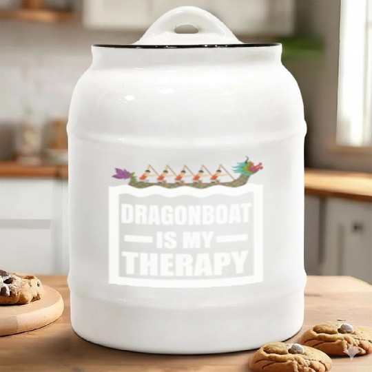 Dragon Boat Racing Is My Therapy Funny Dragonboat Ceramic Cookie Jars