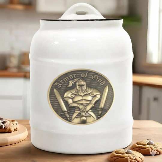 Armor of god christian knight Ceramic Cookie Jars