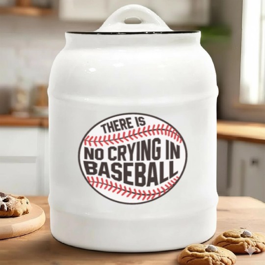 Baseball There is no crying in Baseball Ceramic Cookie Jars