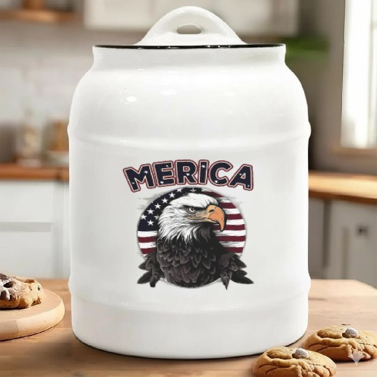 USA Independence Day 4th of July Labor Day Ceramic Cookie Jars