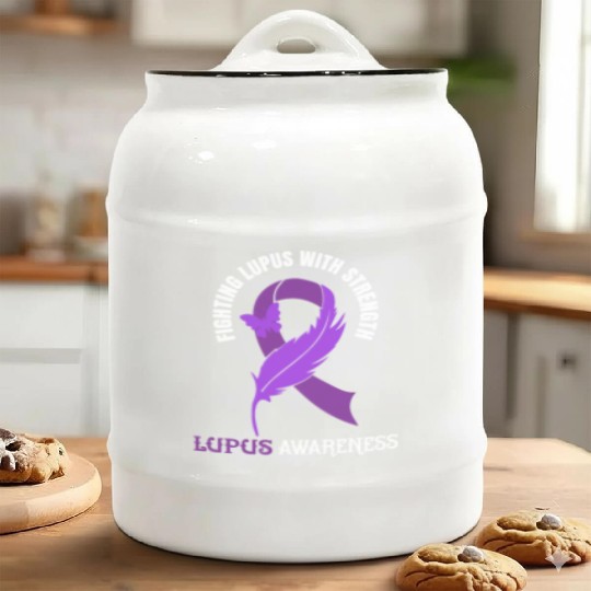 Lupus Awareness Lupus Fighter Ceramic Cookie Jars