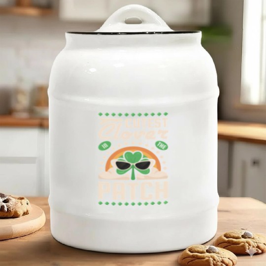 Cutest Clover In The Patch St Patrick'S Day Ceramic Cookie Jars