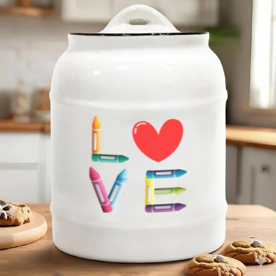 Pre-K Teacher Preschool Day Love Teachers Crayon Ceramic Cookie Jars