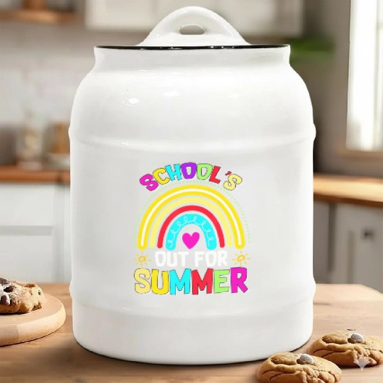 Schools Out For Summer Teacher Last Day Of School Ceramic Cookie Jars