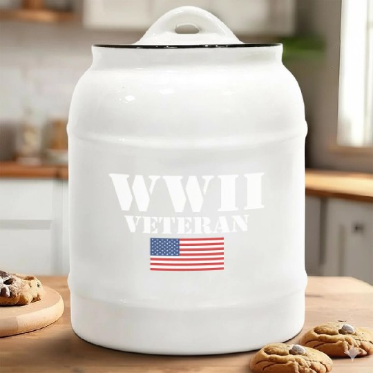 American Patriot Wwii Veteran Military World War 2 Ceramic Cookie Jars