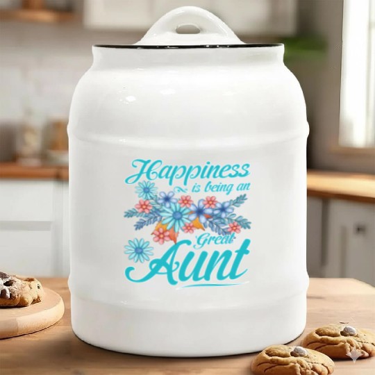 Happiness Is Being An Great Aunt Mother'S Day Ceramic Cookie Jars