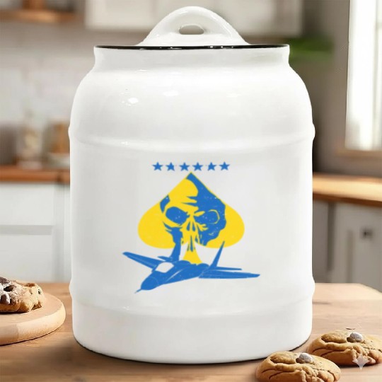 The Ghost Of Kyiv Kiev Ukraine Ace Fighter Pilot Ceramic Cookie Jars