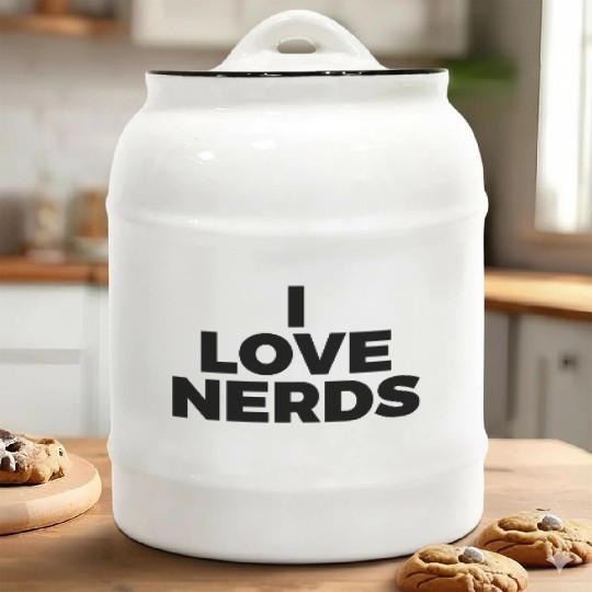 I Love Nerds Ceramic Cookie Jars