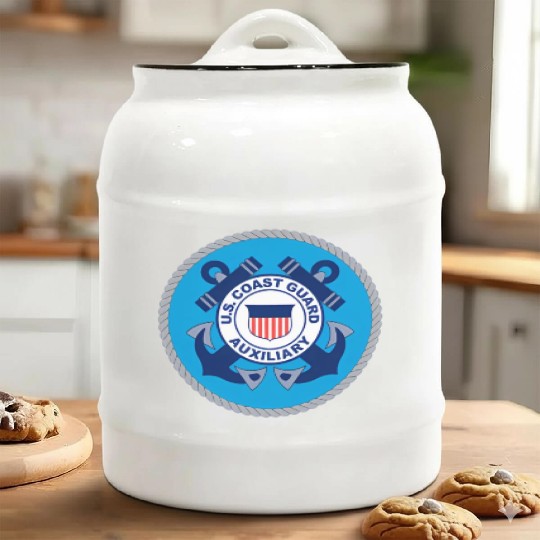 Us Coast Guard Auxiliary Uscga Volunteer Service Ceramic Cookie Jars