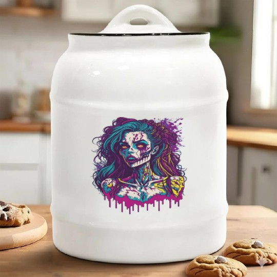 Zombie Girl Ceramic Cookie Jars