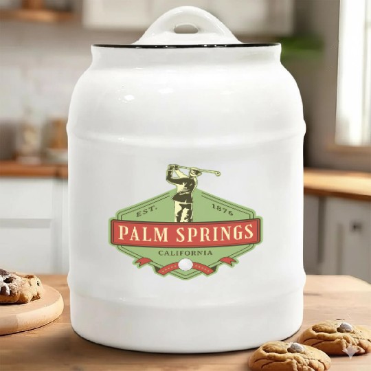 Palm Springs California Golf Ceramic Cookie Jars