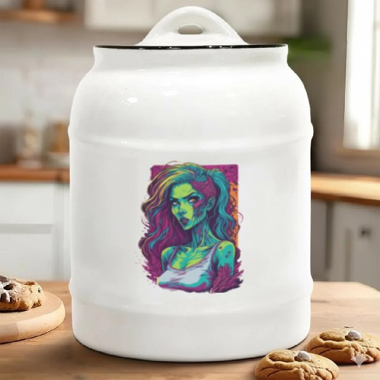 Zombie Girl Ceramic Cookie Jars