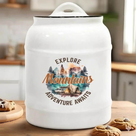 Camping Gear, Adventure Time Ceramic Cookie Jars, Hiking Ceramic Cookie Jars