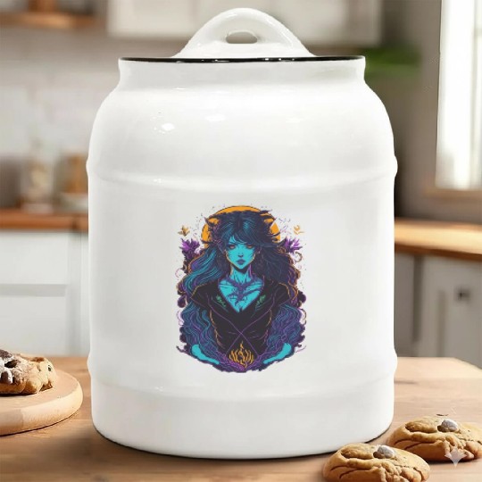 Witch Girl Ceramic Cookie Jars
