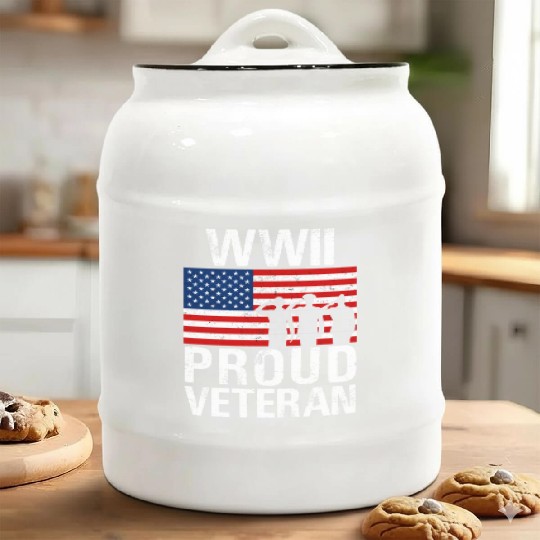 52376 Proud Wwii World War Ii Veteran For Military Ceramic Cookie Jars