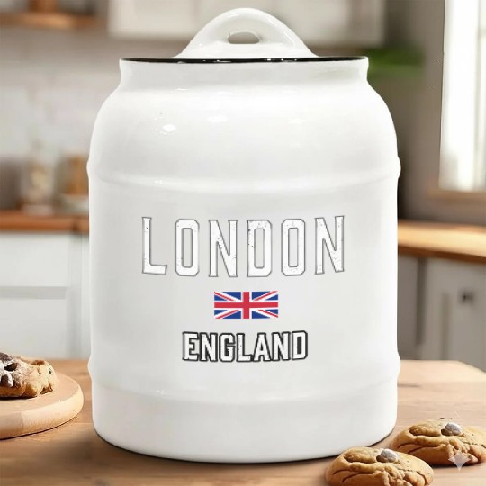London England England Flag Ceramic Cookie Jars