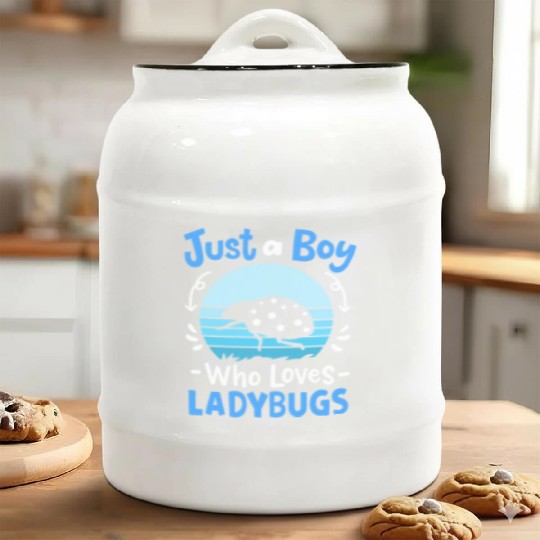Ladybug Insect Ladybug Lover Retro Ceramic Cookie Jars