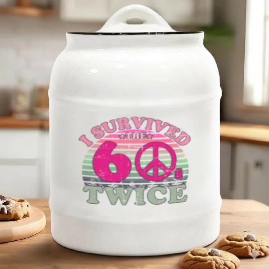 I Survived The Sixties 60S Twice Ceramic Cookie Jars