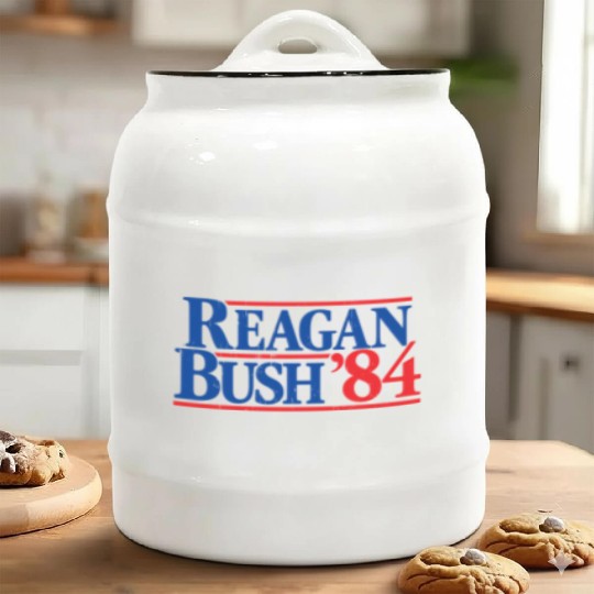 Reagan Bush '84 Republican Ceramic Cookie Jars