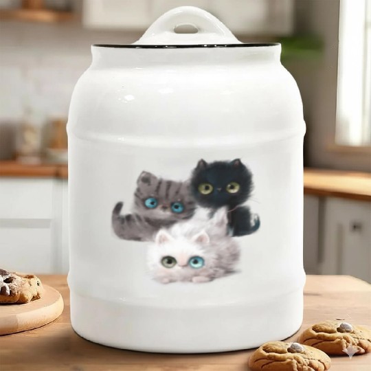 Kitten Kitten Cat Cat Owner Kitten Ceramic Cookie Jars