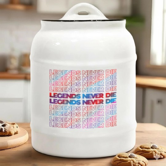 Legends Never Die T ShirtLegends Never Die Pattern Ceramic Cookie Jars