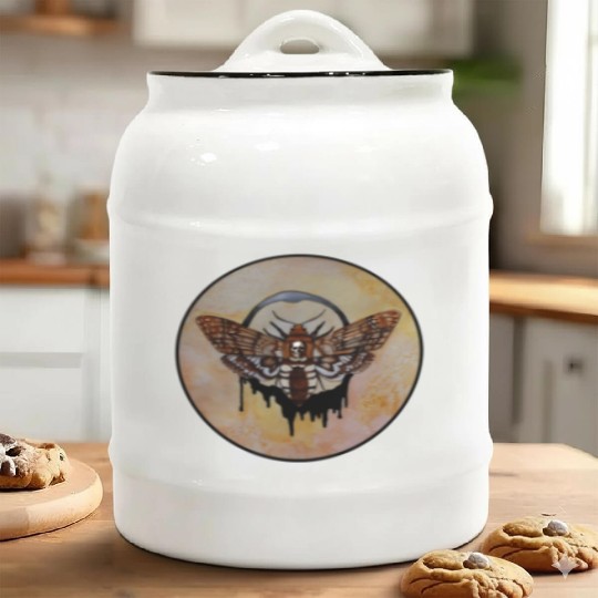 Death'S Head Hawk Moth Ceramic Cookie Jars