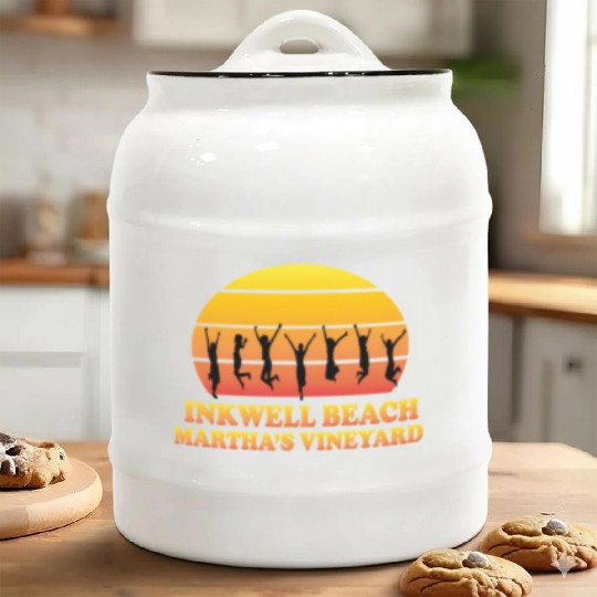 Inkwell Beach Oak Bluffs Martha'S Vineyard Ma Ceramic Cookie Jars