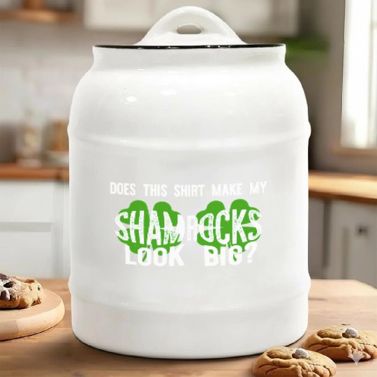 Does This Make My Shamroc Look Big Ceramic Cookie Jars