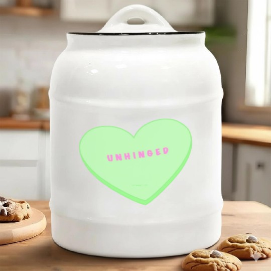 unhinged conversation heart Ceramic Cookie Jars