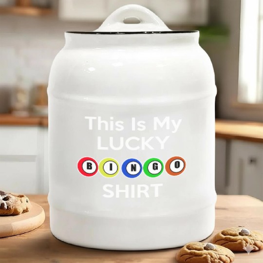 Lucky Bingo For Bingo Players Ceramic Cookie Jars