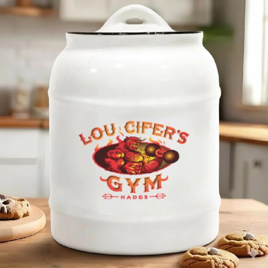 Lou Cifer s Gym Ceramic Cookie Jars