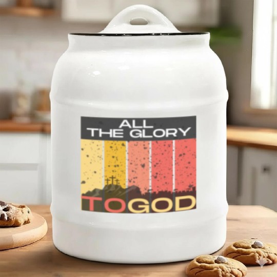 All The Glory to God Ceramic Cookie Jars