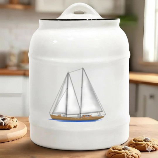 Sailing Key Largo Florida Keys Beach Sunset Ceramic Cookie Jars
